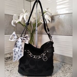 Coach Signature Optic Chain Shoulder Crossbody Bag #f19730